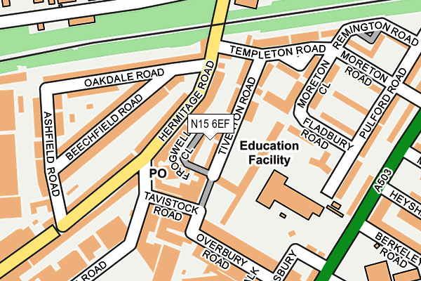 N15 6EF map - OS OpenMap – Local (Ordnance Survey) N15 6EF map - OS OpenMap – Local (Ordnance Survey)