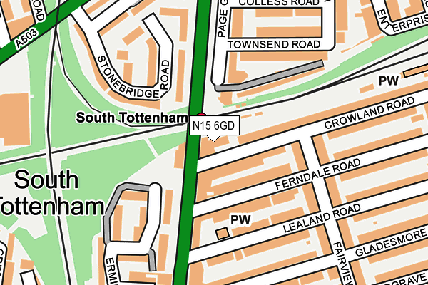 N15 6GD map - OS OpenMap – Local (Ordnance Survey) N15 6GD map - OS OpenMap – Local (Ordnance Survey)