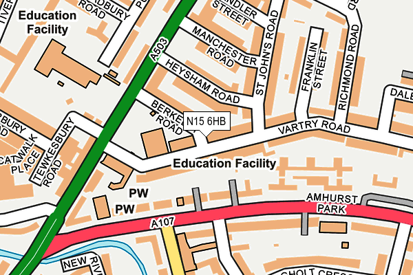 N15 6HB map - OS OpenMap – Local (Ordnance Survey) N15 6HB map - OS OpenMap – Local (Ordnance Survey)
