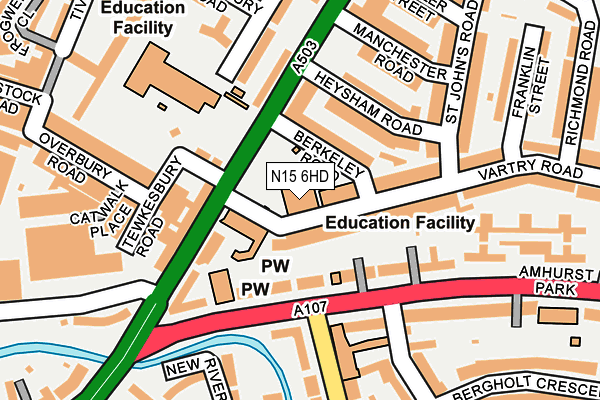 N15 6HD map - OS OpenMap – Local (Ordnance Survey) N15 6HD map - OS OpenMap – Local (Ordnance Survey)