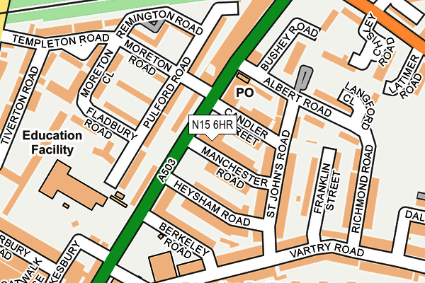 N15 6HR map - OS OpenMap – Local (Ordnance Survey) N15 6HR map - OS OpenMap – Local (Ordnance Survey)