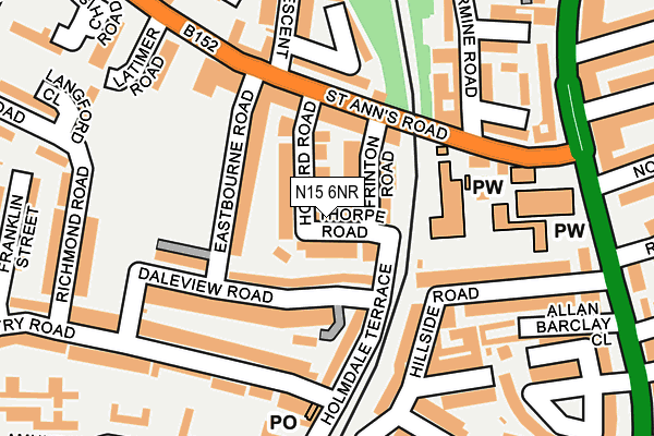 N15 6NR map - OS OpenMap – Local (Ordnance Survey)