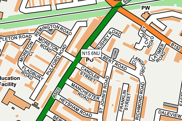 N15 6NU map - OS OpenMap – Local (Ordnance Survey) N15 6NU map - OS OpenMap – Local (Ordnance Survey)