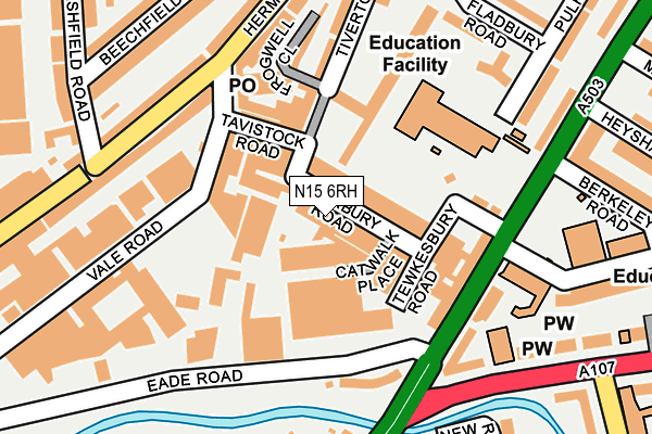 N15 6RH map - OS OpenMap – Local (Ordnance Survey) N15 6RH map - OS OpenMap – Local (Ordnance Survey)