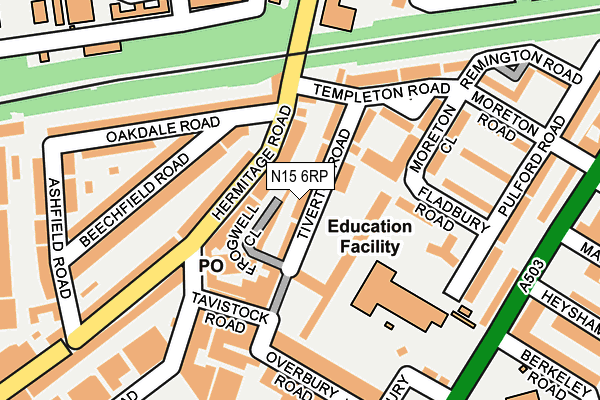 N15 6RP map - OS OpenMap – Local (Ordnance Survey)