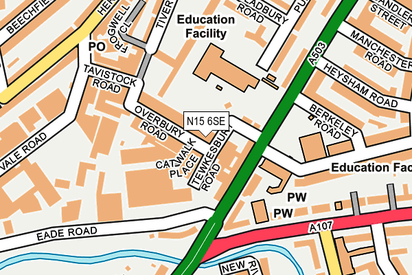 N15 6SE map - OS OpenMap – Local (Ordnance Survey) N15 6SE map - OS OpenMap – Local (Ordnance Survey)