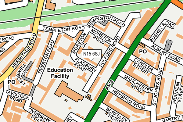 N15 6SJ map - OS OpenMap – Local (Ordnance Survey) N15 6SJ map - OS OpenMap – Local (Ordnance Survey)