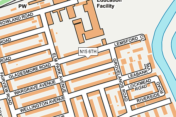N15 6TH map - OS OpenMap – Local (Ordnance Survey)