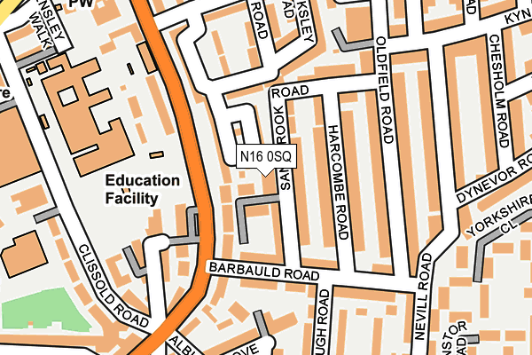 N16 0SQ map - OS OpenMap – Local (Ordnance Survey) N16 0SQ map - OS OpenMap – Local (Ordnance Survey)