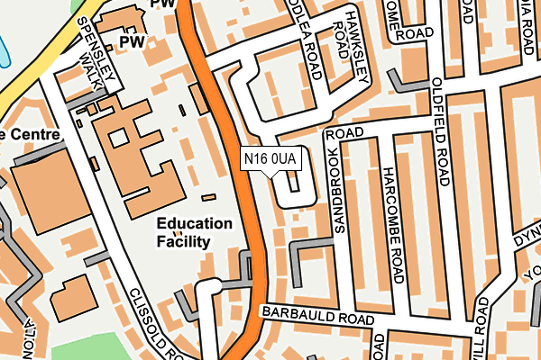N16 0UA map - OS OpenMap – Local (Ordnance Survey) N16 0UA map - OS OpenMap – Local (Ordnance Survey)