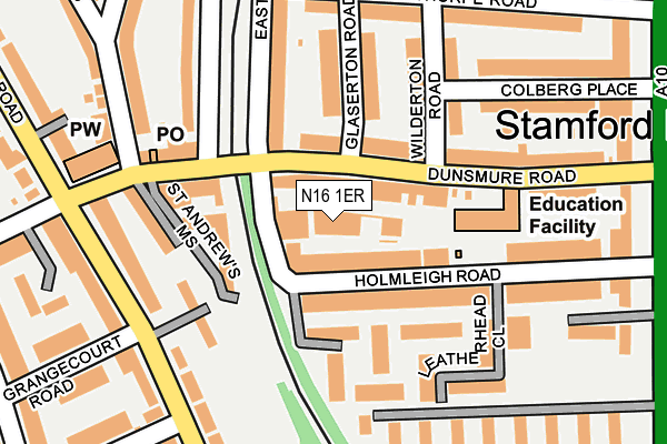 N16 1ER map - OS OpenMap – Local (Ordnance Survey) N16 1ER map - OS OpenMap – Local (Ordnance Survey)