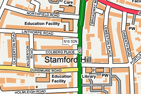 N16 5DN map - OS OpenMap – Local (Ordnance Survey) N16 5DN map - OS OpenMap – Local (Ordnance Survey)