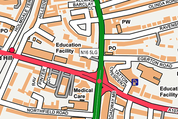 N16 5LG map - OS OpenMap – Local (Ordnance Survey) N16 5LG map - OS OpenMap – Local (Ordnance Survey)