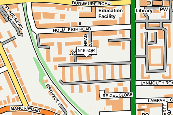 N16 5QR map - OS OpenMap – Local (Ordnance Survey) N16 5QR map - OS OpenMap – Local (Ordnance Survey)