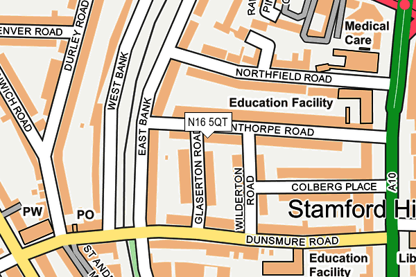 N16 5QT map - OS OpenMap – Local (Ordnance Survey) N16 5QT map - OS OpenMap – Local (Ordnance Survey)