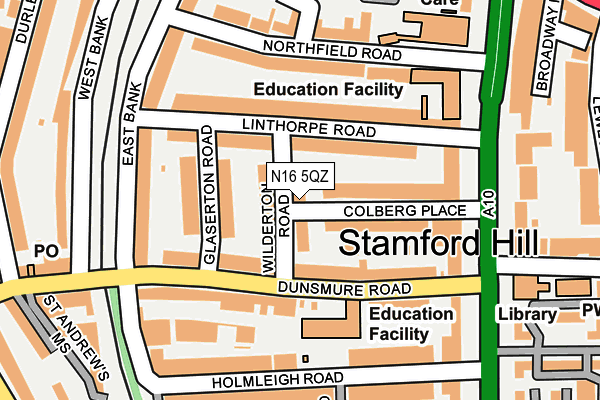 N16 5QZ map - OS OpenMap – Local (Ordnance Survey) N16 5QZ map - OS OpenMap – Local (Ordnance Survey)