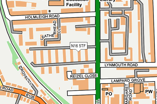 N16 5TF map - OS OpenMap – Local (Ordnance Survey) N16 5TF map - OS OpenMap – Local (Ordnance Survey)