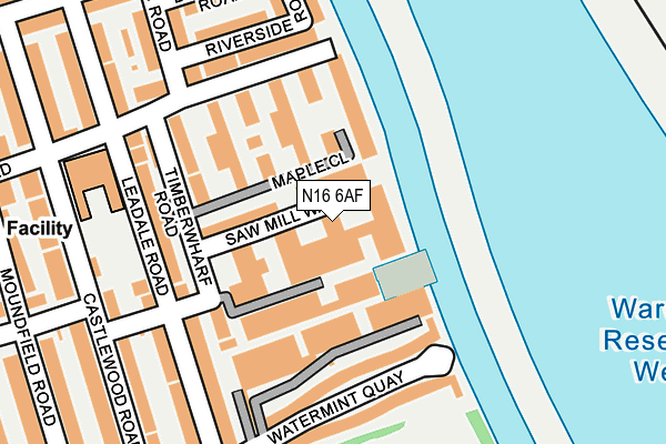 N16 6AF map - OS OpenMap – Local (Ordnance Survey) N16 6AF map - OS OpenMap – Local (Ordnance Survey)