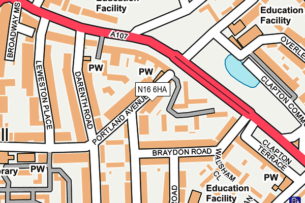 N16 6HA map - OS OpenMap – Local (Ordnance Survey) N16 6HA map - OS OpenMap – Local (Ordnance Survey)