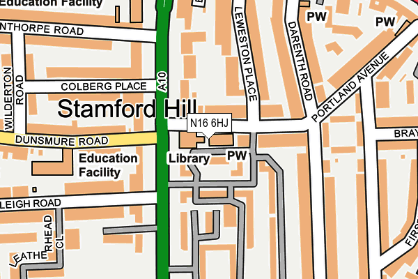 N16 6HJ map - OS OpenMap – Local (Ordnance Survey) N16 6HJ map - OS OpenMap – Local (Ordnance Survey)