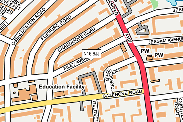 N16 6JJ map - OS OpenMap – Local (Ordnance Survey) N16 6JJ map - OS OpenMap – Local (Ordnance Survey)