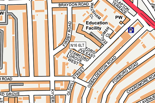 N16 6LT map - OS OpenMap – Local (Ordnance Survey) N16 6LT map - OS OpenMap – Local (Ordnance Survey)