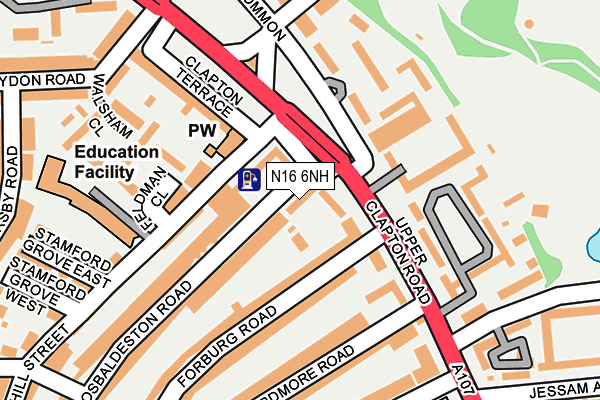 N16 6NH map - OS OpenMap – Local (Ordnance Survey) N16 6NH map - OS OpenMap – Local (Ordnance Survey)
