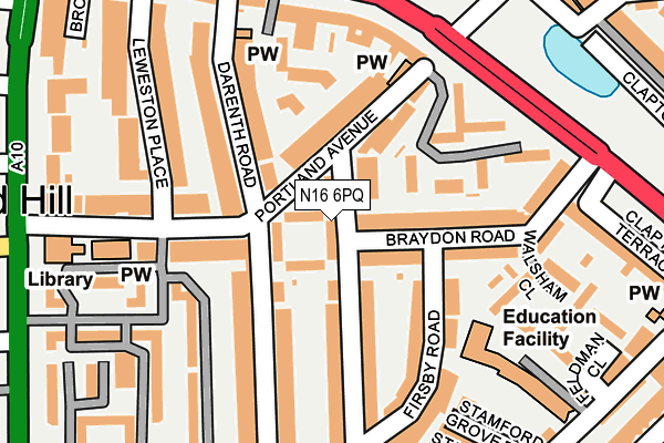 N16 6PQ map - OS OpenMap – Local (Ordnance Survey) N16 6PQ map - OS OpenMap – Local (Ordnance Survey)