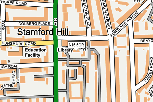 N16 6QR map - OS OpenMap – Local (Ordnance Survey)