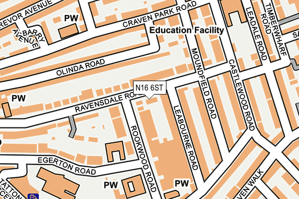 N16 6ST map - OS OpenMap – Local (Ordnance Survey) N16 6ST map - OS OpenMap – Local (Ordnance Survey)