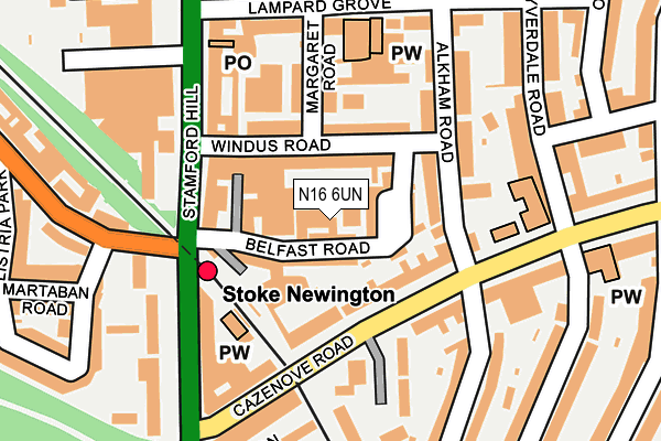 N16 6UN map - OS OpenMap – Local (Ordnance Survey) N16 6UN map - OS OpenMap – Local (Ordnance Survey)