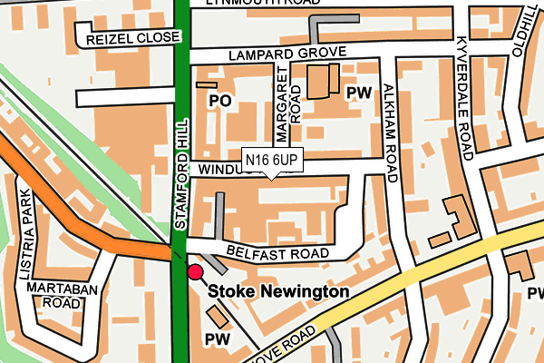 N16 6UP map - OS OpenMap – Local (Ordnance Survey) N16 6UP map - OS OpenMap – Local (Ordnance Survey)