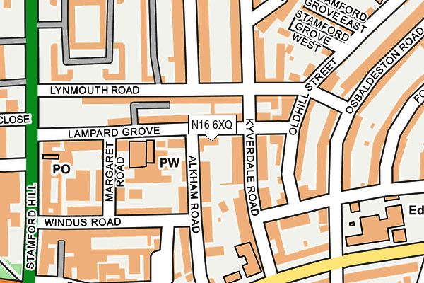 N16 6XQ map - OS OpenMap – Local (Ordnance Survey) N16 6XQ map - OS OpenMap – Local (Ordnance Survey)