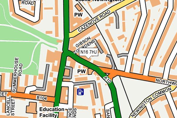 N16 7HJ map - OS OpenMap – Local (Ordnance Survey) N16 7HJ map - OS OpenMap – Local (Ordnance Survey)