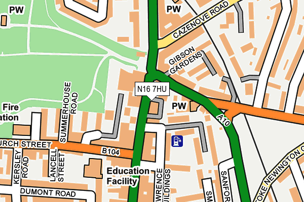 N16 7HU map - OS OpenMap – Local (Ordnance Survey) N16 7HU map - OS OpenMap – Local (Ordnance Survey)