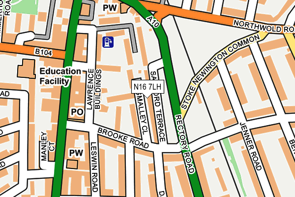 N16 7LH map - OS OpenMap – Local (Ordnance Survey) N16 7LH map - OS OpenMap – Local (Ordnance Survey)