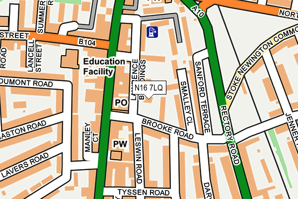 N16 7LQ map - OS OpenMap – Local (Ordnance Survey) N16 7LQ map - OS OpenMap – Local (Ordnance Survey)