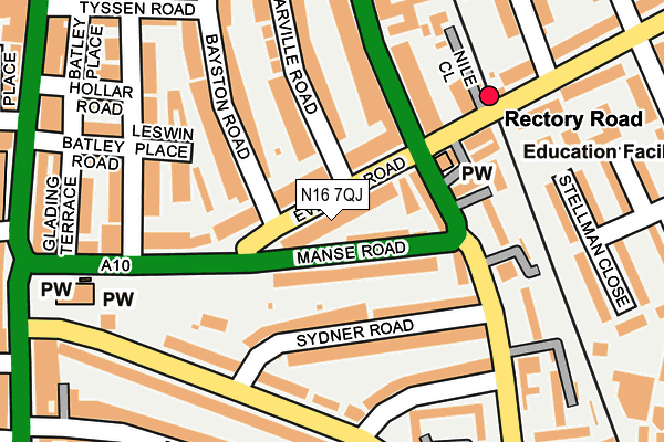 N16 7QJ map - OS OpenMap – Local (Ordnance Survey) N16 7QJ map - OS OpenMap – Local (Ordnance Survey)
