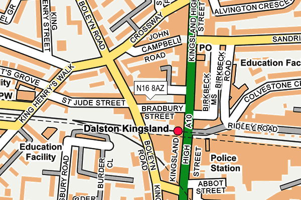 N16 8AZ map - OS OpenMap – Local (Ordnance Survey) N16 8AZ map - OS OpenMap – Local (Ordnance Survey)