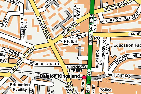 N16 8JH map - OS OpenMap – Local (Ordnance Survey) N16 8JH map - OS OpenMap – Local (Ordnance Survey)