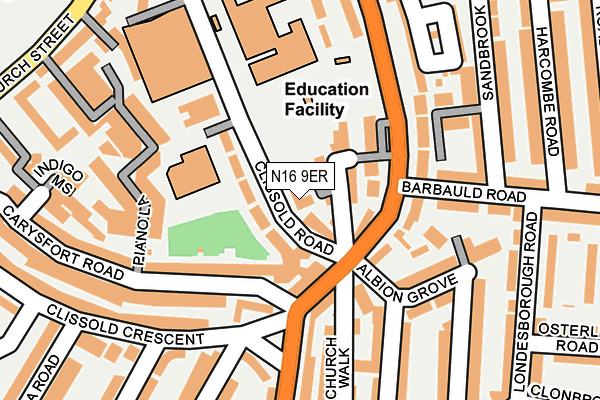 N16 9ER map - OS OpenMap – Local (Ordnance Survey) N16 9ER map - OS OpenMap – Local (Ordnance Survey)