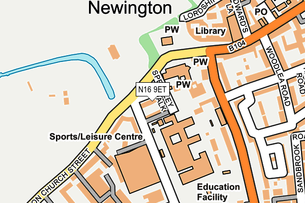 N16 9ET map - OS OpenMap – Local (Ordnance Survey) N16 9ET map - OS OpenMap – Local (Ordnance Survey)