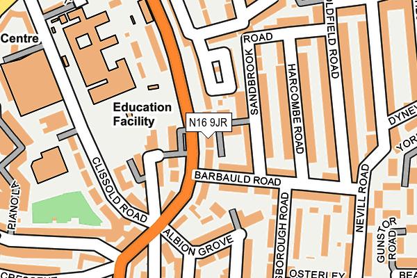 N16 9JR map - OS OpenMap – Local (Ordnance Survey) N16 9JR map - OS OpenMap – Local (Ordnance Survey)