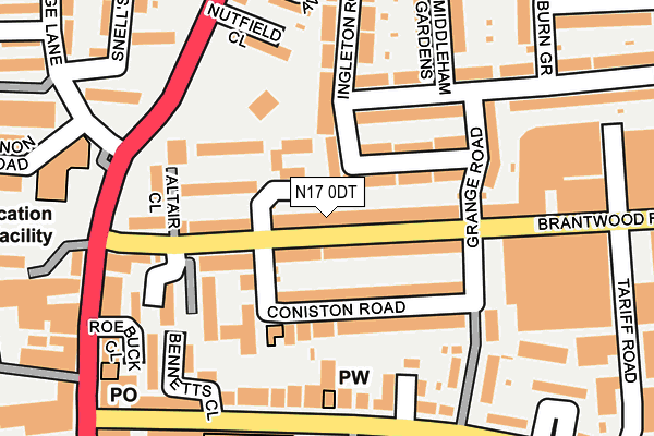 N17 0DT map - OS OpenMap – Local (Ordnance Survey) N17 0DT map - OS OpenMap – Local (Ordnance Survey)
