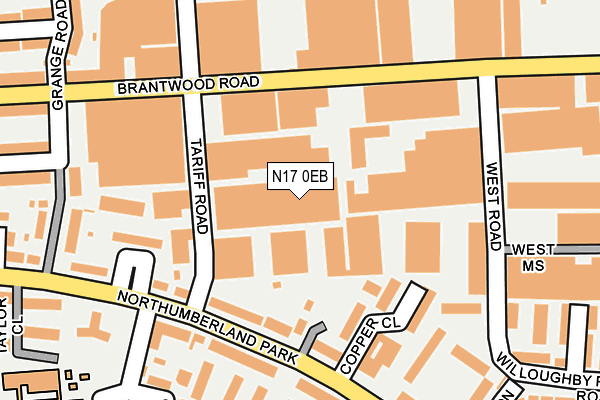 N17 0EB map - OS OpenMap – Local (Ordnance Survey) N17 0EB map - OS OpenMap – Local (Ordnance Survey)
