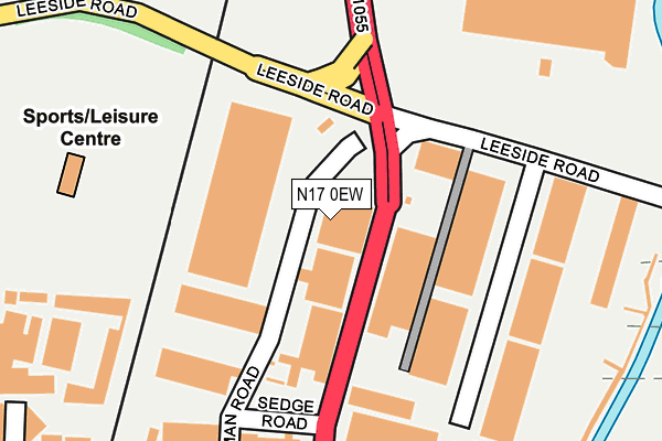 N17 0EW map - OS OpenMap – Local (Ordnance Survey) N17 0EW map - OS OpenMap – Local (Ordnance Survey)
