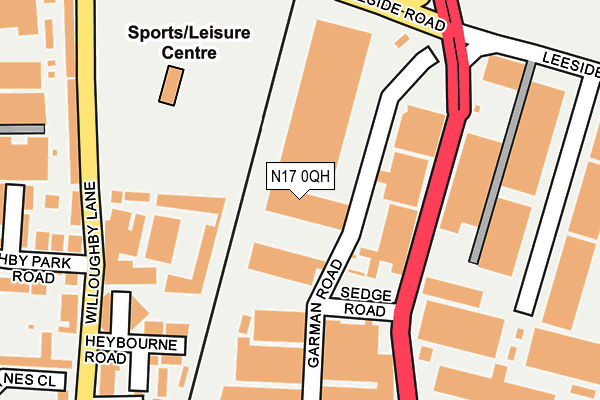 N17 0QH map - OS OpenMap – Local (Ordnance Survey) N17 0QH map - OS OpenMap – Local (Ordnance Survey)