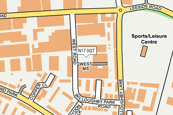 N17 0QT map - OS OpenMap – Local (Ordnance Survey) N17 0QT map - OS OpenMap – Local (Ordnance Survey)