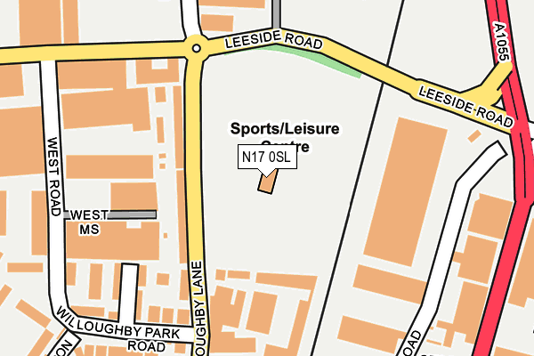 N17 0SL map - OS OpenMap – Local (Ordnance Survey) N17 0SL map - OS OpenMap – Local (Ordnance Survey)