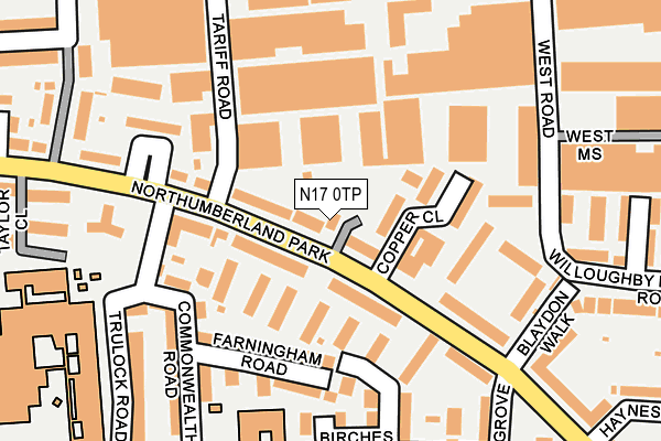 N17 0TP map - OS OpenMap – Local (Ordnance Survey) N17 0TP map - OS OpenMap – Local (Ordnance Survey)